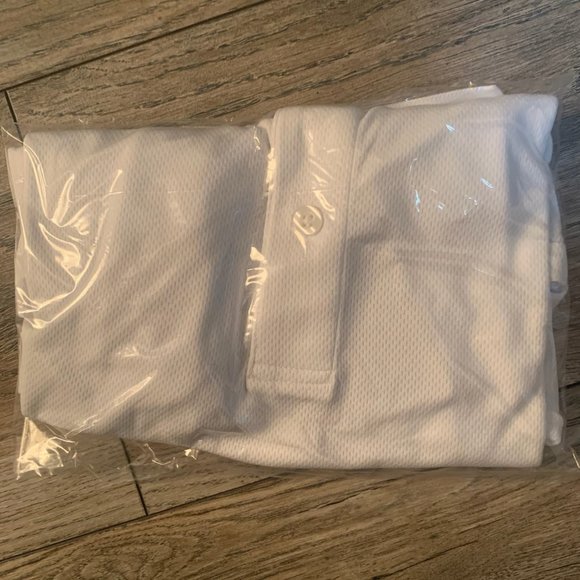 NWT HARRITON DOUBLE MESH SPORT SHIRT WHITE SMALL & MEDIUM - Picture 4 of 9